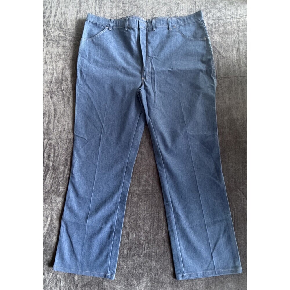 Basic Editions Comfort Action Stretch Men’s 46W X 32L Denim Blue Light Jeans NWT